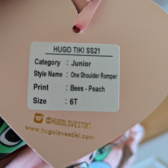 Hugo Loves Tiki - One Shoulder Romper 6T NWT - Picture 2 of 2